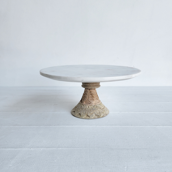 Indonesian Marble Wood Cake Stand